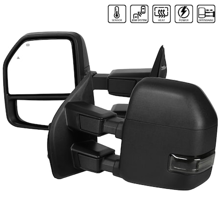 Spec-D Tuning 17-Up Ford F250 Superduty- Towing Mirrors RMX-F25017F1GH-P-FS